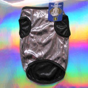 NEW silver metallic dog clothes shirt cosplay
